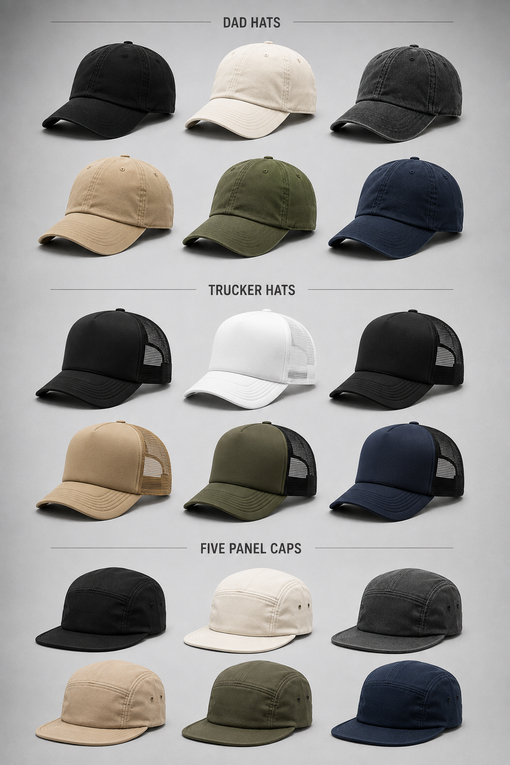 Mockups de chapéus